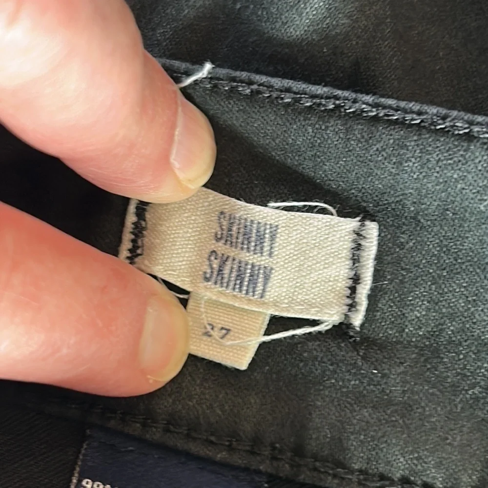Madewell skinny skinny wax coated pull on jeans size 27